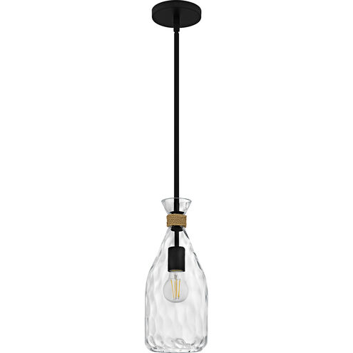 Govada 1 Light 6 inch Matte Black Mini Pendant Ceiling Light, Small