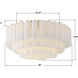 Addis 16 Light 32 inch Aged Brass Flush Mount Ceiling Light in Tronchi Glass White