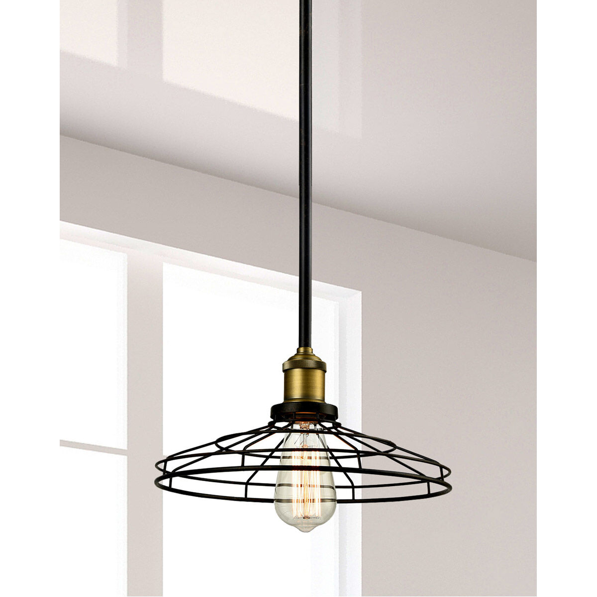 Springdale LED 12 inch Antique Bronze Mini Pendant Ceiling Light