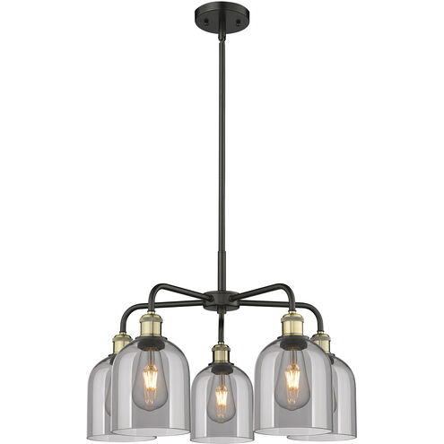 Ballston Bella 5 Light 23.5 inch Black Antique Brass Stem Hung Chandelier Ceiling Light