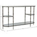 Wyeth 64 X 16 inch Antique Nickel and Tempered Glass Console Table
