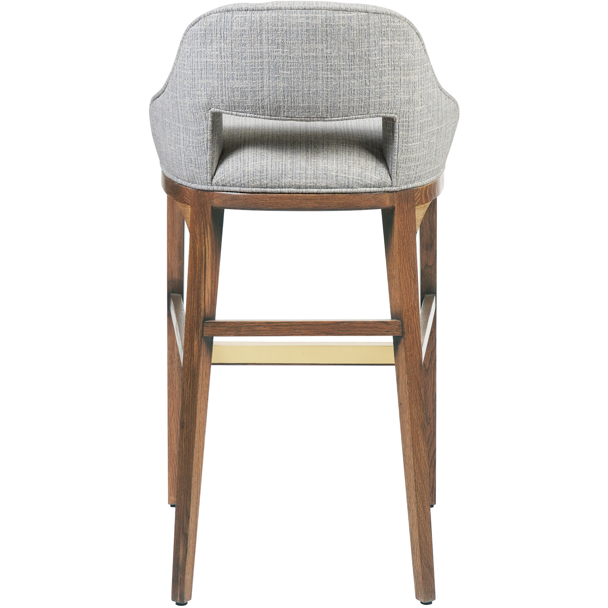 Inga 38 inch Morel Brown/Brushed Brass/Greenlight Powder Bar Stool