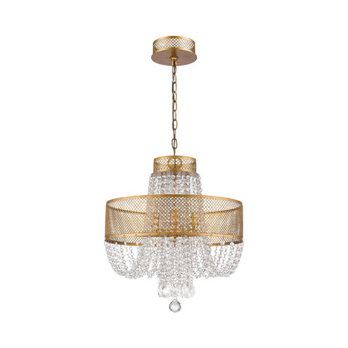 Viola 4 Light 18 inch Antique Gold Chandelier Ceiling Light