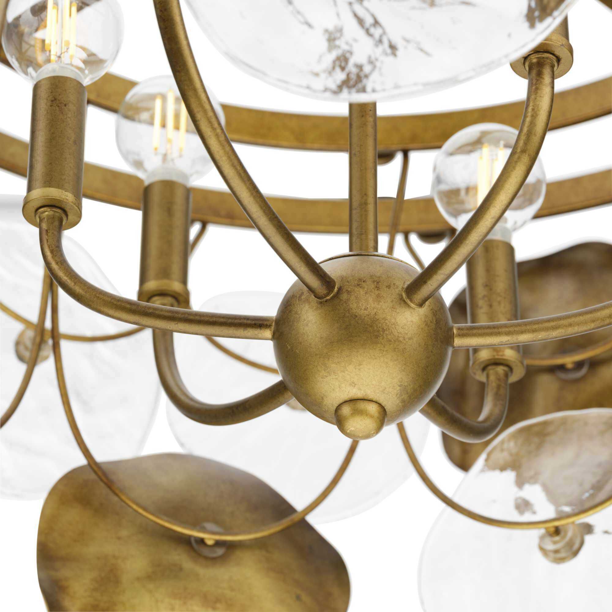 Loretta 6 Light 27 inch Gold Ombre Chandelier Ceiling Light, Design Series