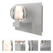 Boca 1 Light Satin Nickel Vanity Light Wall Light