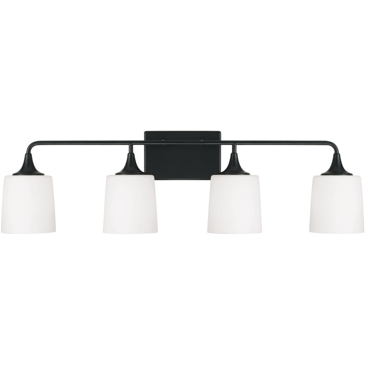 Presley 4 Light 36.75 inch Matte Black Vanity Light Wall Light