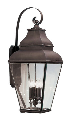 Exeter 4 Light 36 inch Bronze Outdoor Wall Lantern