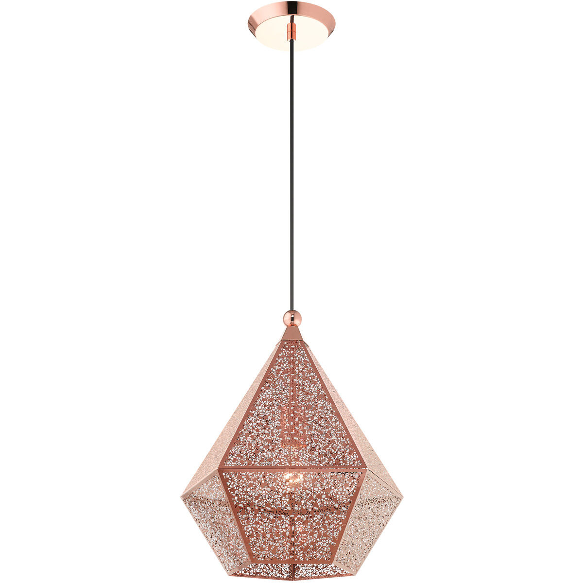 Aberdeen 1 Light 14 inch Rose Gold Pendant Ceiling Light