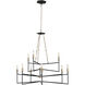 Bodie 9 Light 36 inch Havana Gold and Carbon Chandelier Ceiling Light