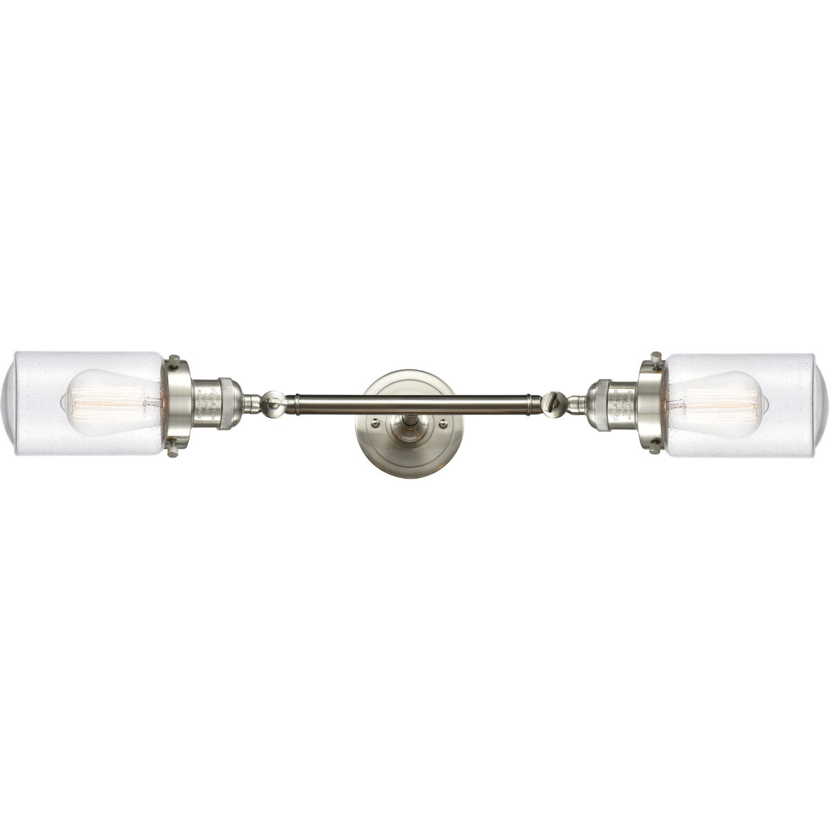 Franklin Restoration Dover LED 5 inch Brushed Satin Nickel Bath Vanity Light Wall Light in Seedy Glass, Franklin Restoration