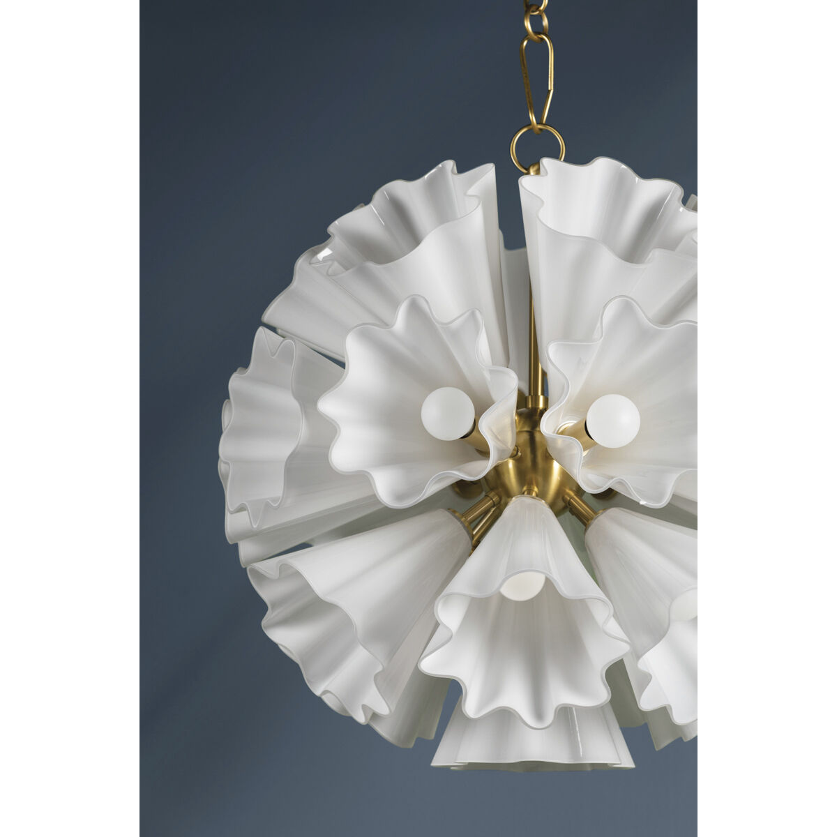 Capri 22 Light 24 inch Aged Brass Chandelier Ceiling Light