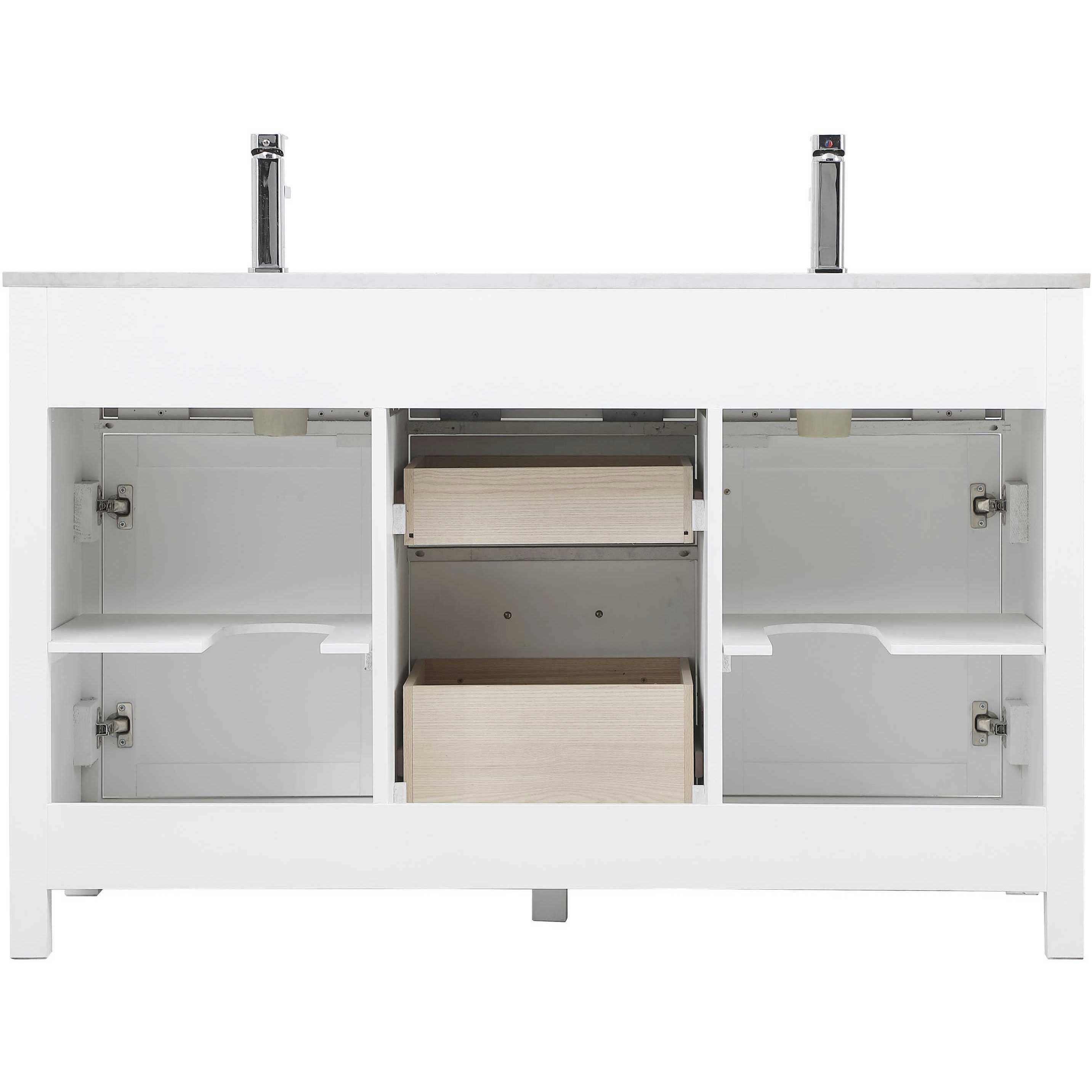 Lewis 54 X 22 X 34 inch White Vanity Sink Set