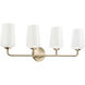 Celino 4 Light 32.5 inch Champagne Bronze Vanity Light Wall Light