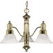 Gotham 3 Light 22.5 inch Polished Brass Chandelier Ceiling Light