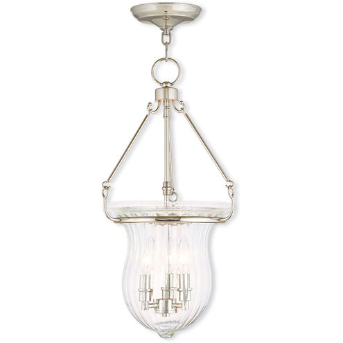 Andover 3 Light 12 inch Polished Nickel Pendant Ceiling Light