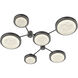 Iris LED 46 inch Graphite with Matte Black Sconce & Flush Mount Wall Light, Hub and Spoke