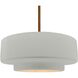 Radiance LED 16.25 inch Brushed Brass and Matte White/Champagne Gold Pendant Ceiling Light