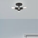 Copenhagen 3 Light 14 inch Black Semi-Flush Mount Ceiling Light