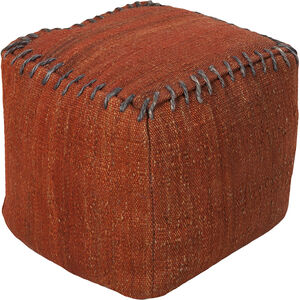 Woodstock 18 inch Brick Red Pouf, Cube