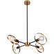 Canada 4 Light 28 inch Black/Brushed Brass Chandelier Ceiling Light