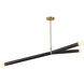 Calla 27.25 inch Brushed Gold Chandelier Ceiling Light in Matte Opal Glass