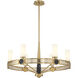Farrell 6 Light 32 inch Warm Brass Chandelier Ceiling Light