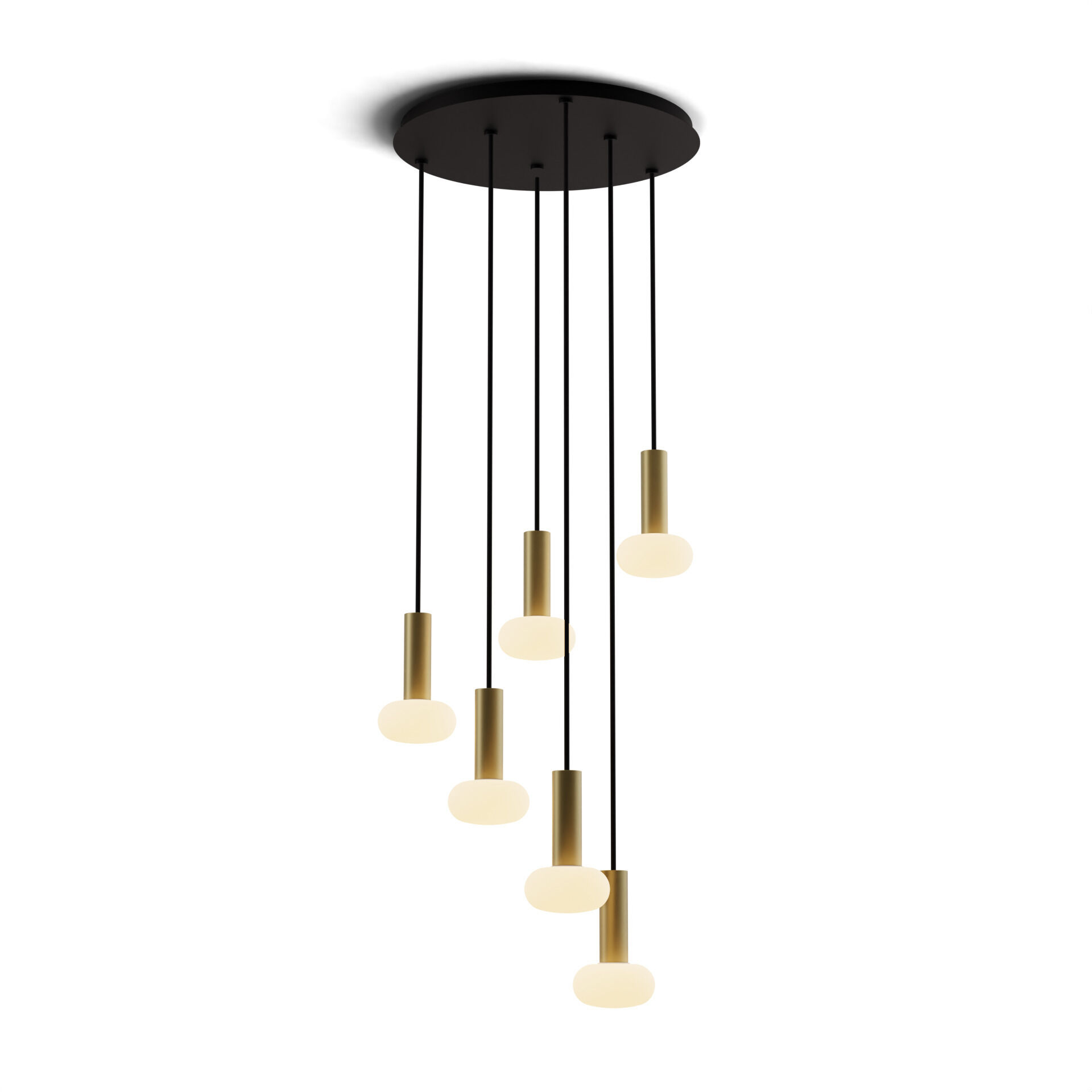 Combi LED 18 inch Brass Pendant Ceiling Light, Suspension / Flush Mount 2-in-1