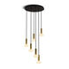 Combi LED 18 inch Brass Pendant Ceiling Light, Suspension / Flush Mount 2-in-1