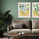 Florals Collection Silver Leaf Wood Shadow Box Style With Gold Wash Edging And Black Side Framed Art