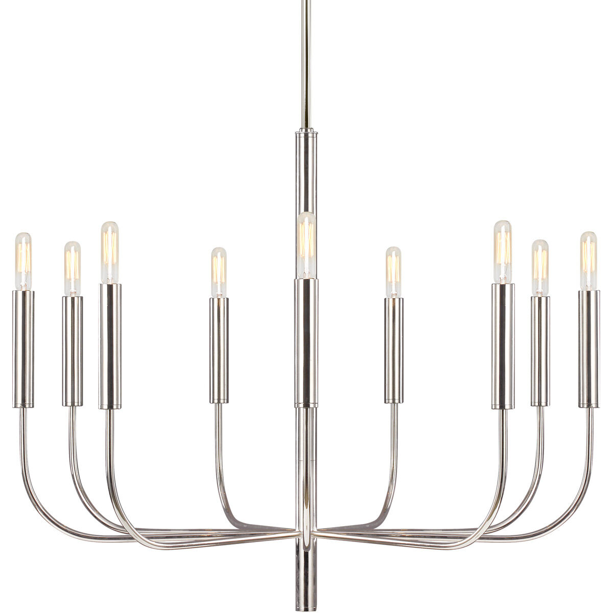 ED Ellen DeGeneres Brianna 9 Light 30 inch Polished Nickel Chandelier Ceiling Light