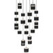 Banded LED 29 inch Black Chandelier Ceiling Light, dweLED