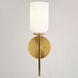 Shelby LED 6 inch Natural Brass Bathroom Light Wall Light
