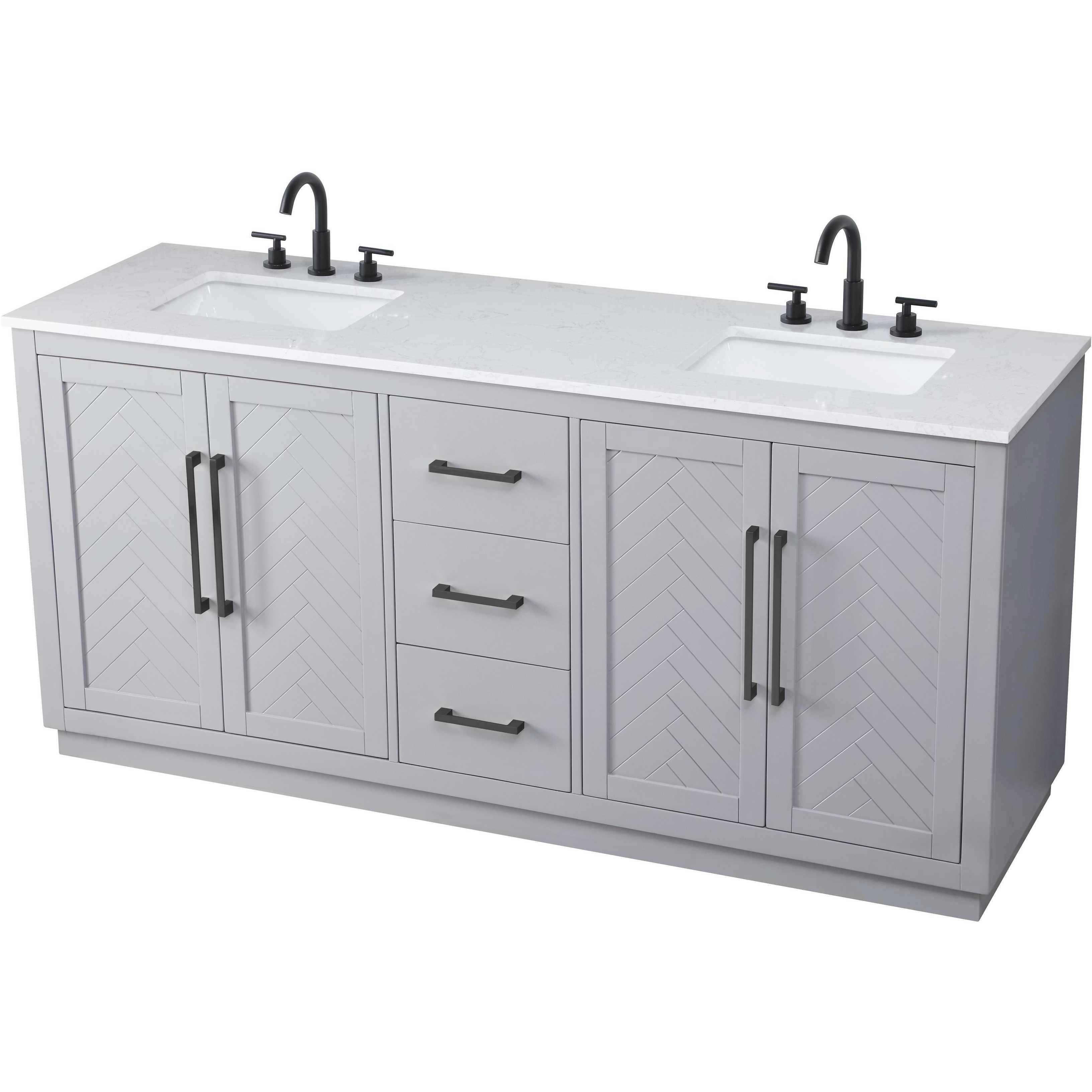 Chase 72 X 34 inch Grey Bathroom Vanity Cabinet