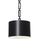 Alston 1 Light 12 inch Matte Black/White Mini Pendant Ceiling Light in Matte Black with White