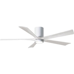 Atlas Irene-5HLK 60 inch Gloss White with Matte White Blades Ceiling Fan, Flush Mounted