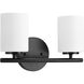 Replay 2 Light 13 inch Textured Black Bath Vanity Wall Light