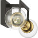 Intention 2 Light 12 inch Warm Brass and Black Vanity Light Wall Light