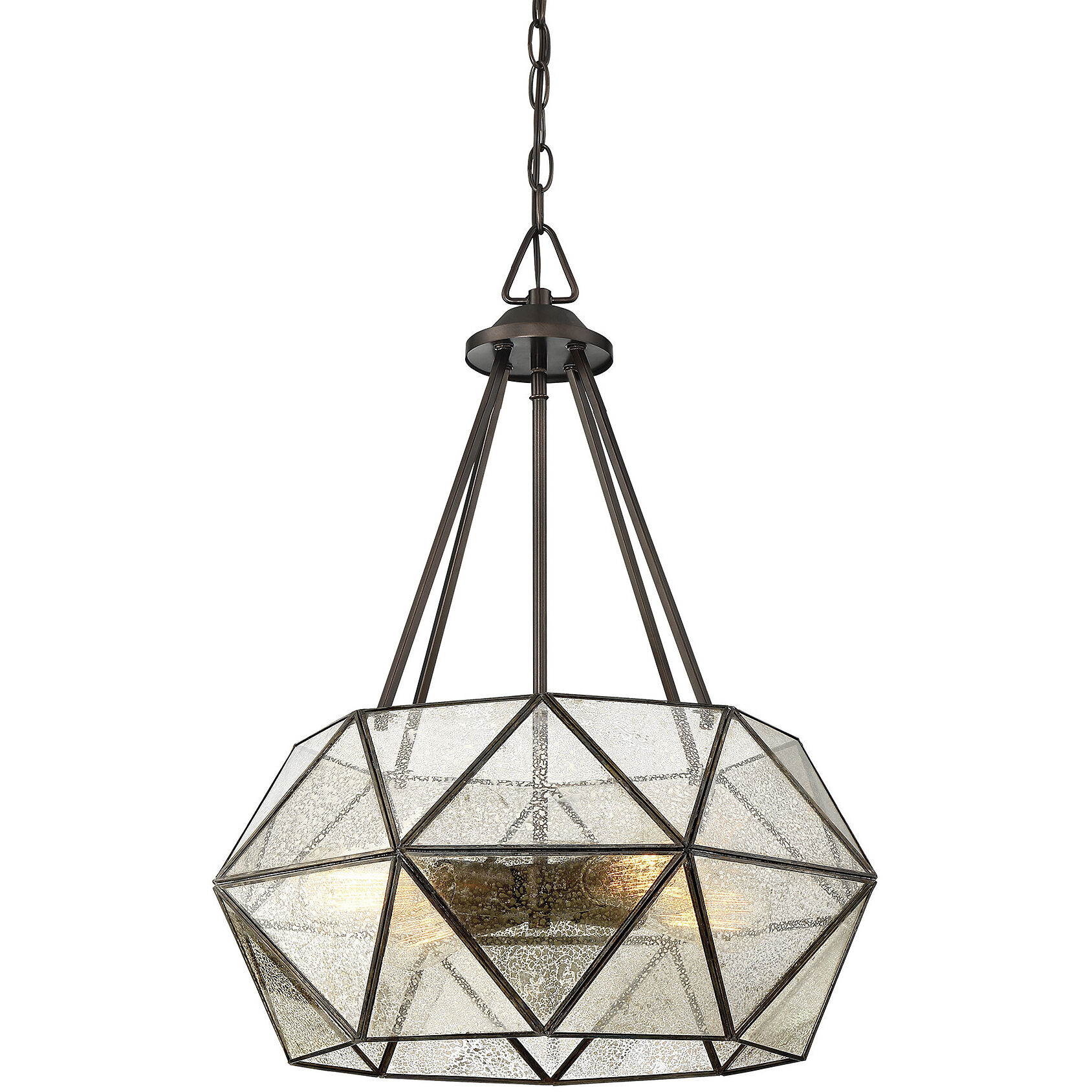 Tartan 4 Light 20 inch Oiled Burnished Bronze Pendant Ceiling Light