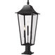 Gannon 3 Light 33.5 inch Black Outdoor Pier Mounted Fixture in G9