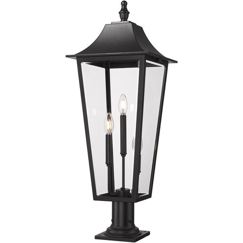 Gannon 3 Light 33.5 inch Black Outdoor Pier Mounted Fixture in G9