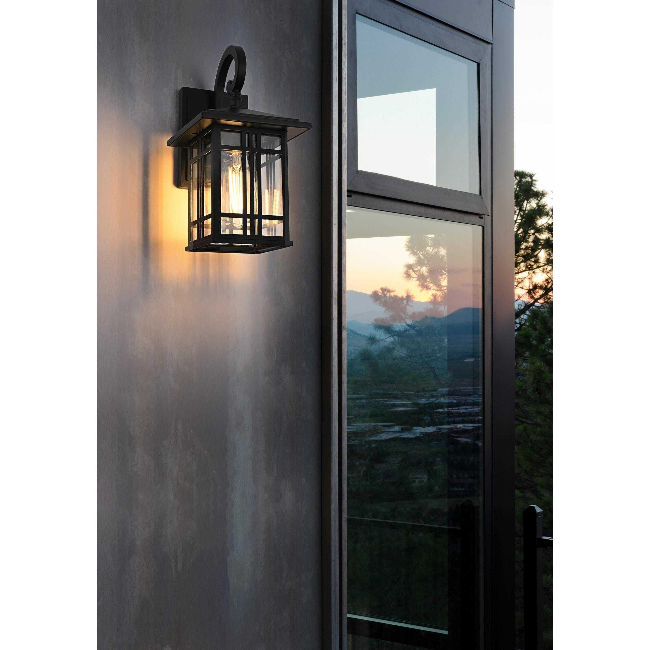 Harley 1 Light 12 inch Black Outdoor Wall Sconce