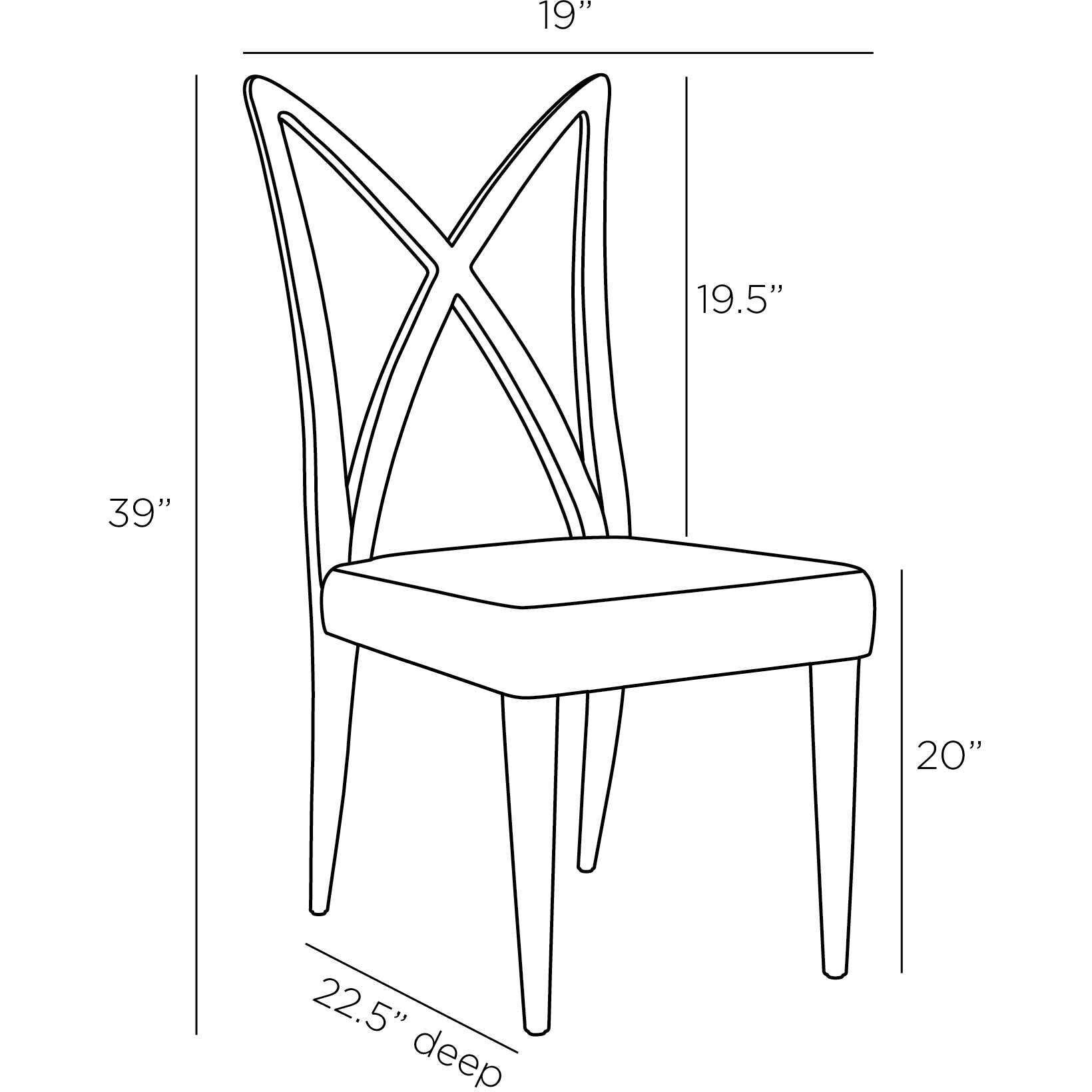 Xavier White Dining Chair