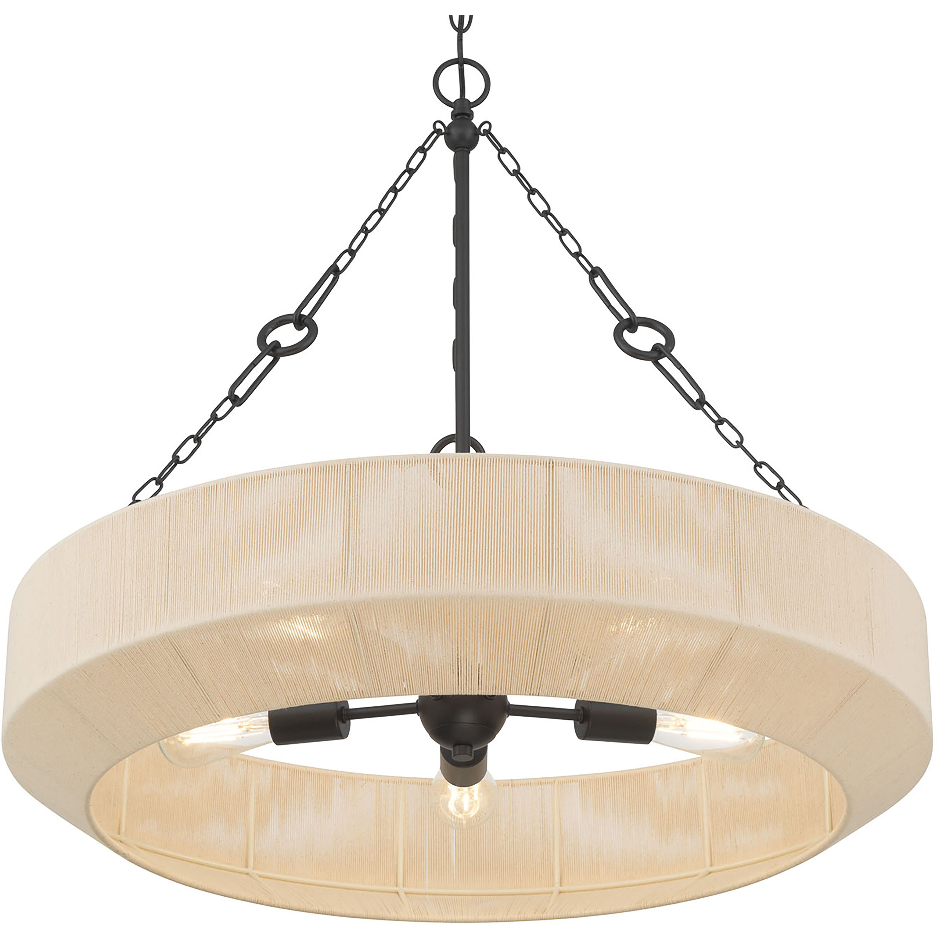 Tresselle 5 Light 28 inch Matte Black Pendant Ceiling Light
