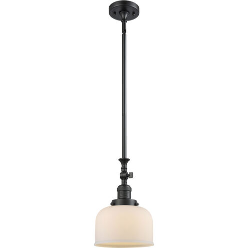 Franklin Restoration Bell LED 8 inch Matte Black Mini Pendant Ceiling Light in Matte White, Franklin Restoration