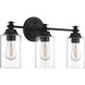 Neighborhood Dardyn 3 Light 22 inch Flat Black Vanity Light Wall Light