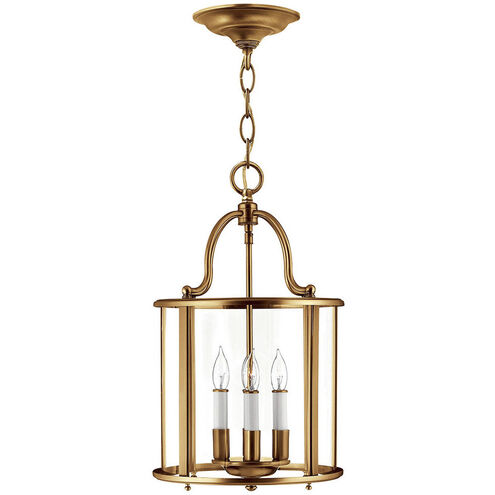 Gentry LED 12 inch Heirloom Brass Indoor Foyer Light Ceiling Light