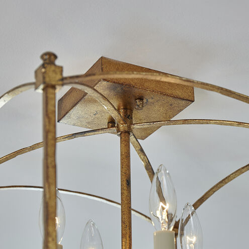 Sean Lavin Thayer 4 Light 14.38 inch Antique Gild Semi-Flush Mount Ceiling Light