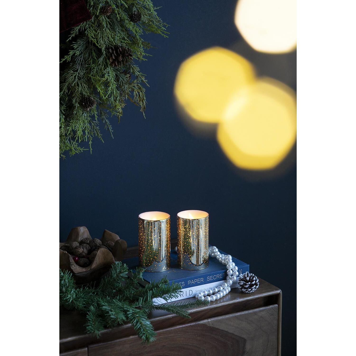 Speckled 5 X 3 inch LED Candle