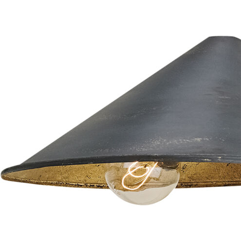 Serpa 25 inch 60 watt French Black/Gold Leaf Swing Arm Wall Sconce Wall Light