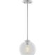 Oberon 1 Light 8 inch Chrome Pendant Ceiling Light